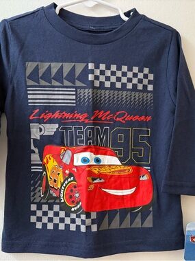 Lighting McQueen Toddler Navy Blue Tee
